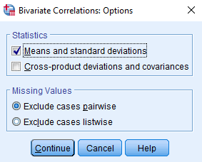 Screenshot of SPSS document